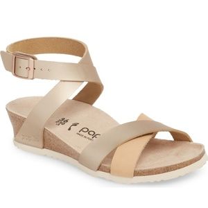 Birkenstock Papillio Lola Leather Wedge Sandals